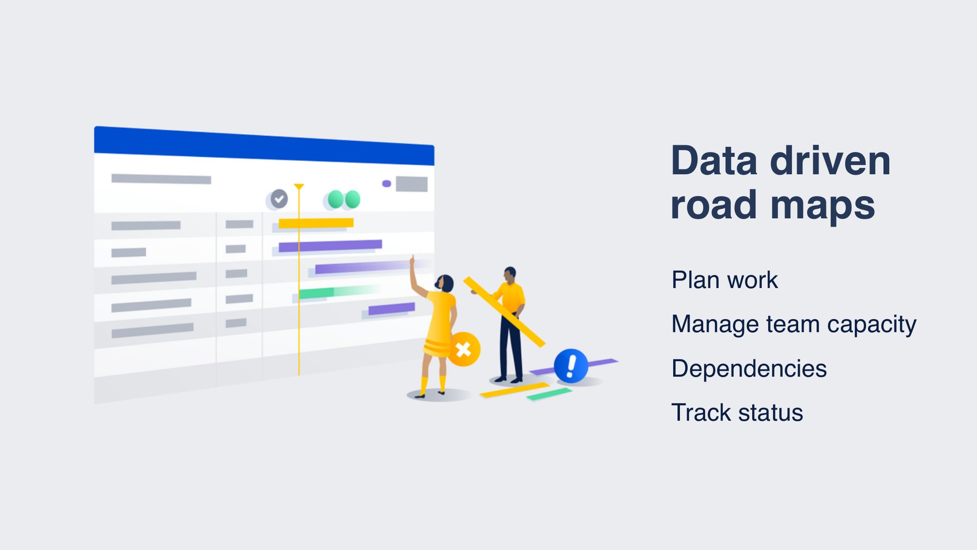 Portfolio for Jira: data-driven roadmaps to plan work, manage team capacity, track dependencies and status